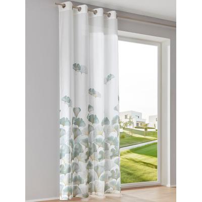 Gardine HEINE HOME Gr. 3, weiß (salbei, weiß), B:135cm H:225cm, Polyester, Gardinen, Gardine
