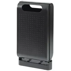 URBANET Mülleimer Rossignol 60 L Stahl mangangrau Korrosions- und UV-beständiger Stahl mit Pulverbeschichtung