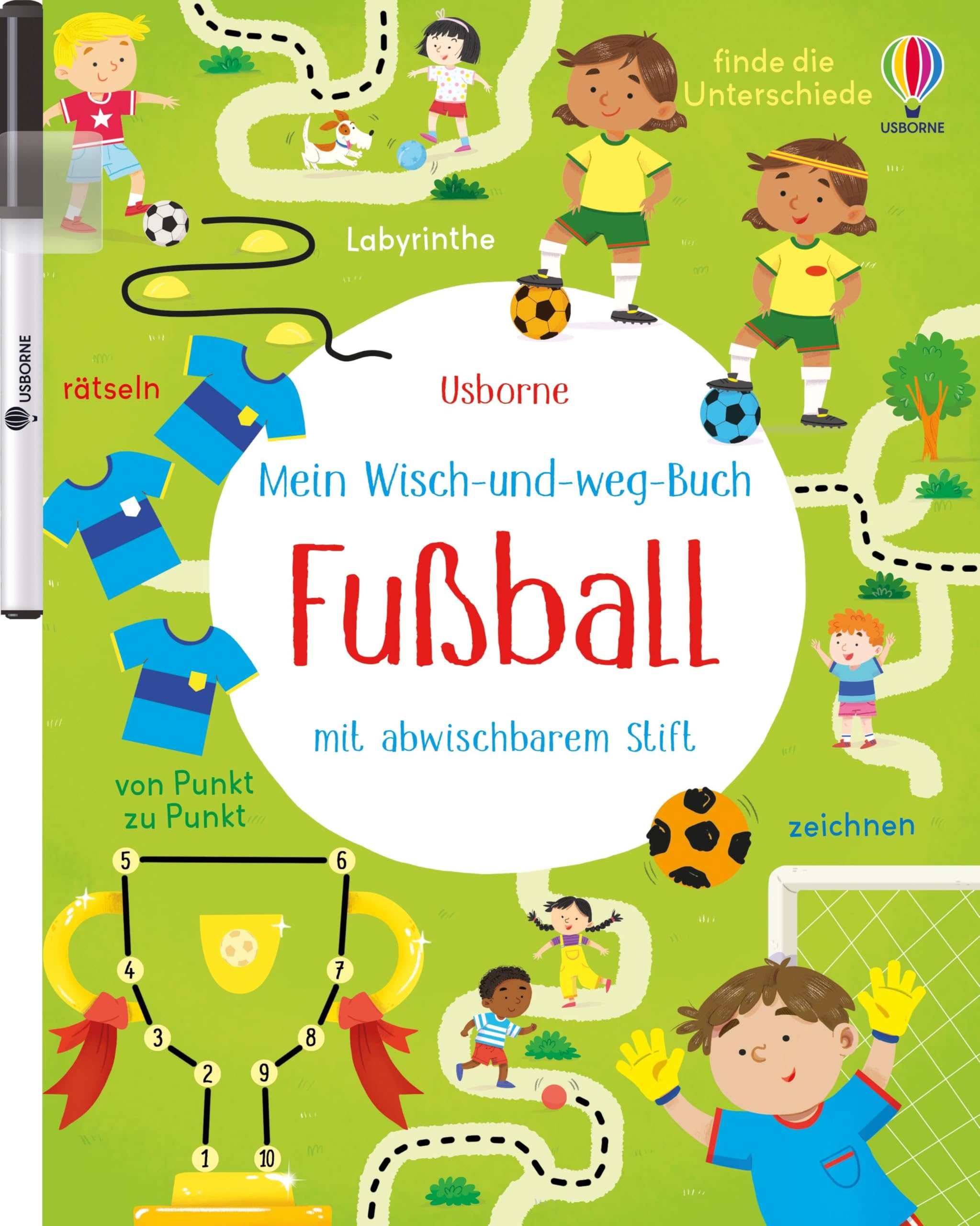 Kirsteen Robson - Mein Wisch-und-weg-Buch: Fußball: mit abwischbarem Stift – Zähl-, Zuordnungs- und Schwungübungen für Kinder ab 4 Jahren (Meine Wisch-und-weg-Bücher) - Preis vom 02.10.2026 23:42:20 h