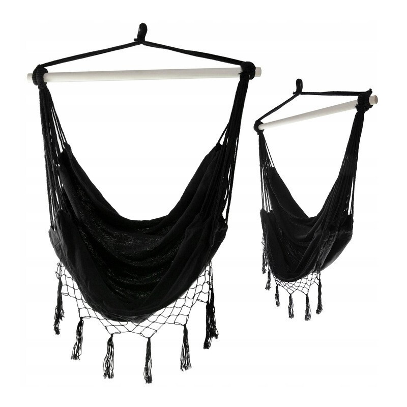 Flamenco Mystique Braziliaanse schommelstoel met metalen frame, grijs, 120 x 100 cm