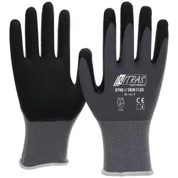 AS Arbeitsschutz Arbeitshandschuhe | 12 Paar Nitras Skin Flex Strickhandschuhe | Gr. 10