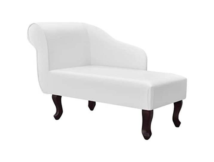 vidaXL Chaiselongue Weiß Kunstleder
