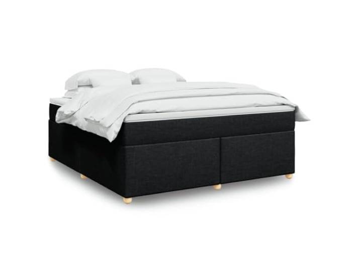 RJPLMFV Lattenrost mit Matratze, Stoff, Schwarz, 180 x 200 cm Taschenfedern, abnehmbarer Bezug, optimale Unterstützung, stabiles Design