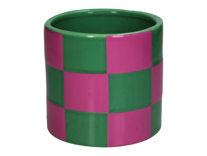 Übertopf Blocks, Hd Collection, pink/grün, Keramik