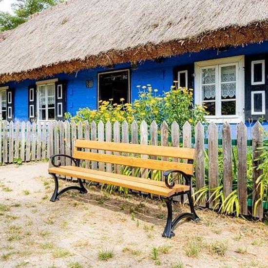 Famanu Gartenbank Robuste Metall-Holz-Konstruktion - 170 cm