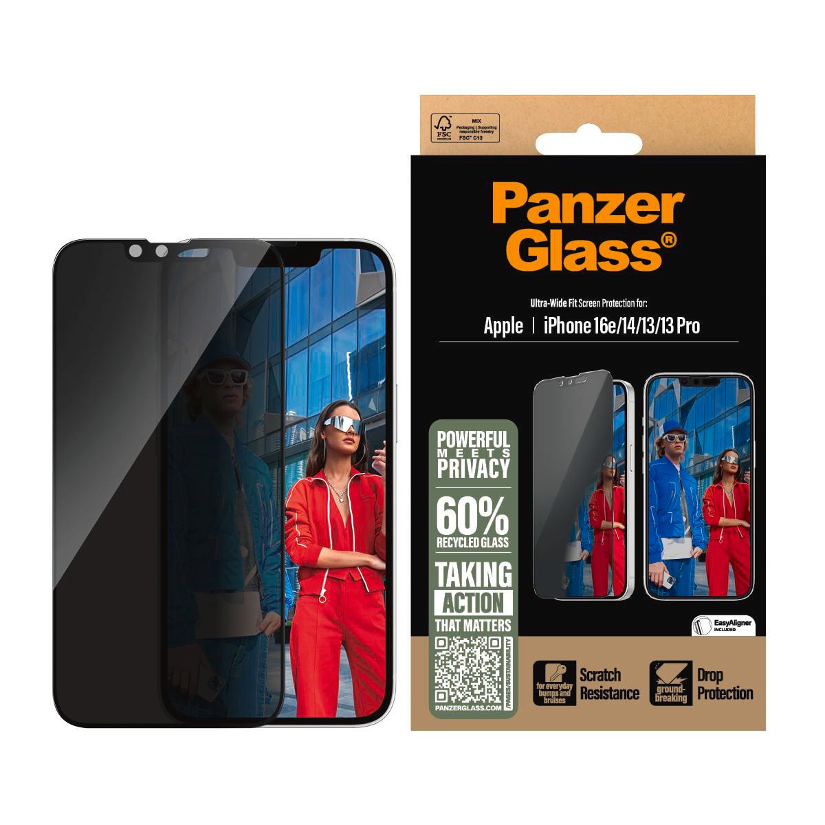 SAFE. by PanzerGlass Privacy UWF für iPhone 16e
