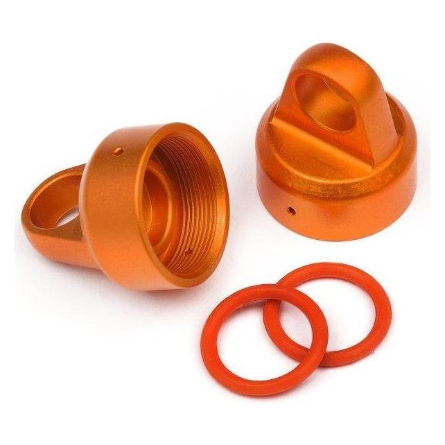 HPI Aluminum Top Shock Cap (orange/2pcs) (108070)