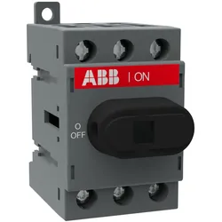 ABB OT40F3 Lasttrennschalter 3-polig 40 A, mit schwarzem Knebelgriff Trägerplatten- und DIN-Schienenmontage 1SCA104902R1001