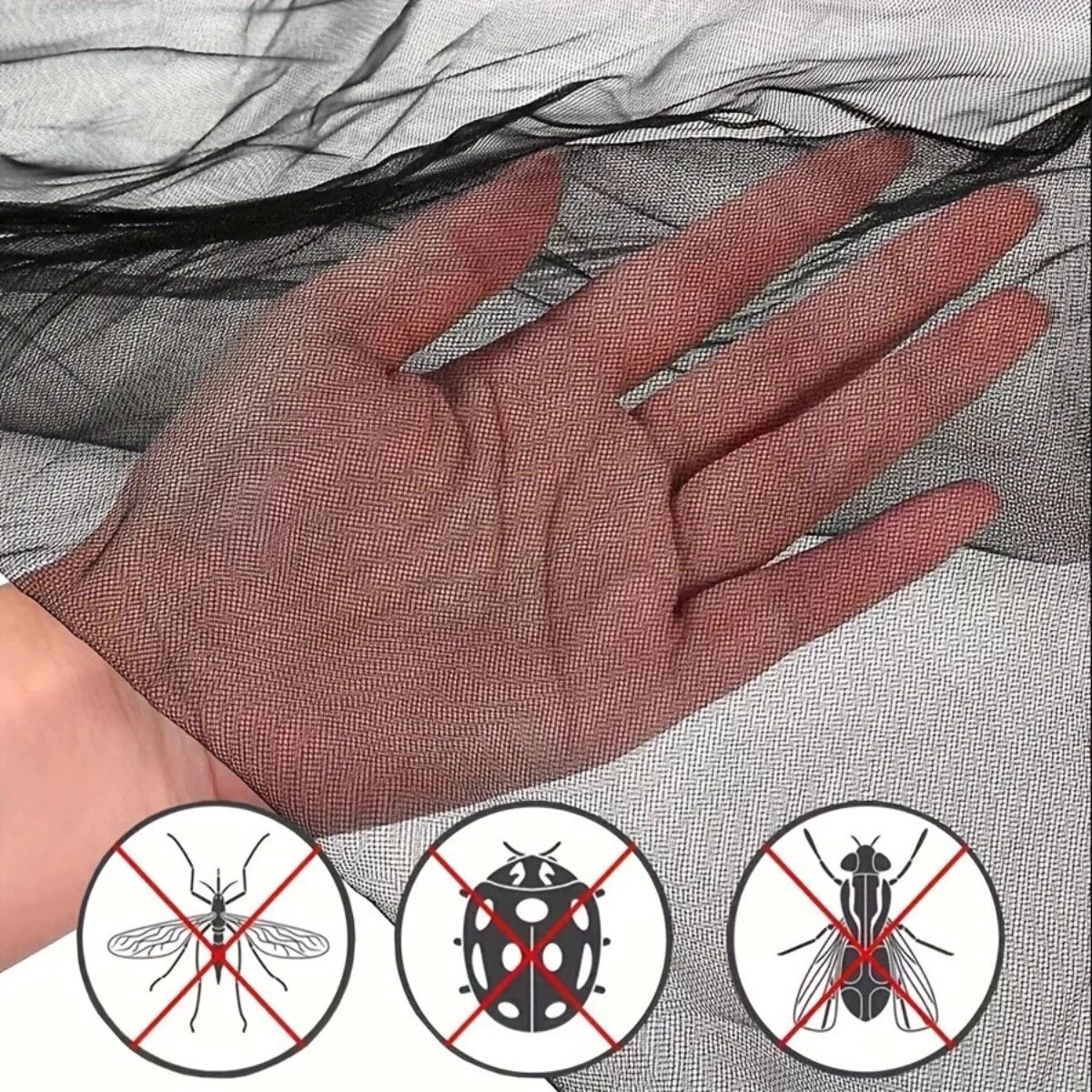 INF Couverture de filet protectrice 2.4m x 20m - Filet anti-moustiques pliable sans armature en polyester pour jardin, gazebo