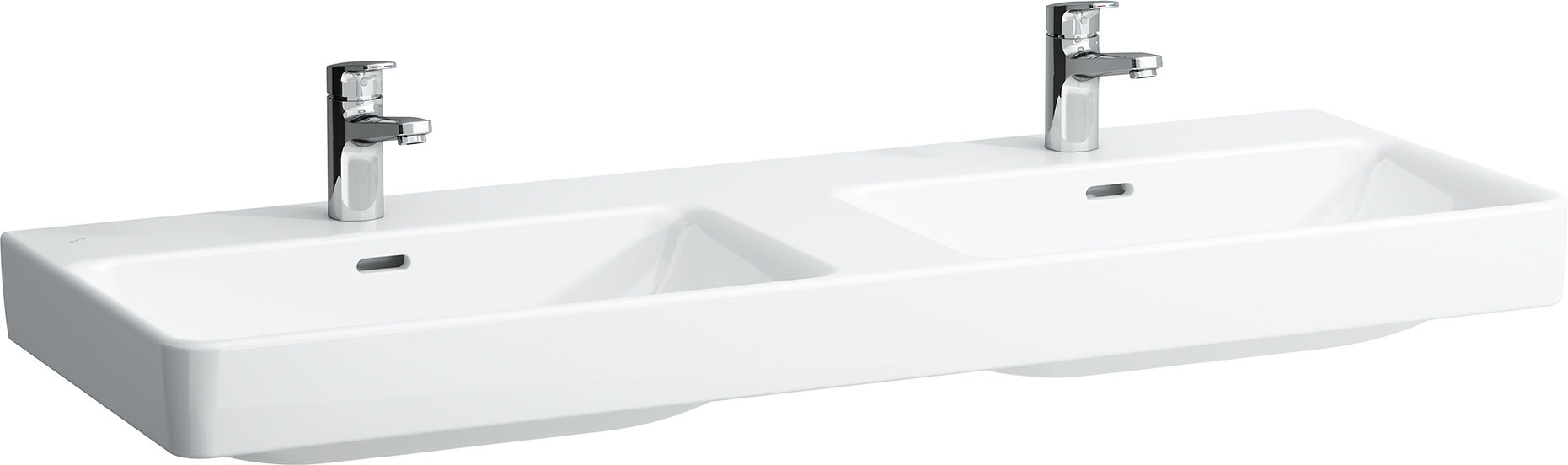LAUFEN LAUFEN Pro S double vasque 8149684001091 130 x 46 cm, sans trou pour robinetterie, avec trop-plein
