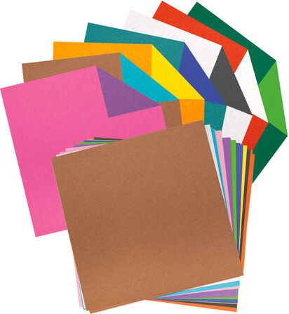 Duo-Faltblätter, bunt, 15 x 15 cm, 100 Blatt