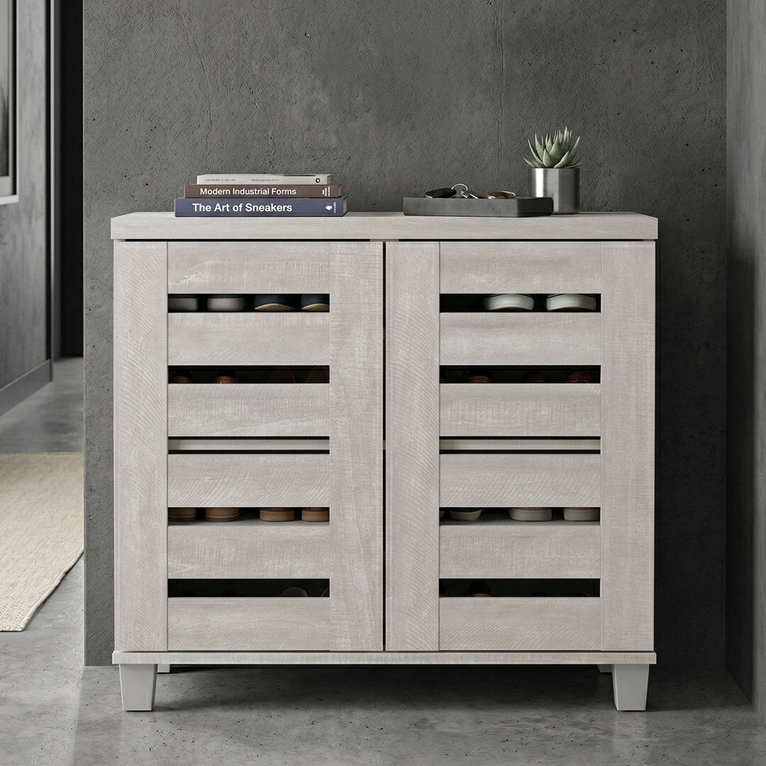 Blue Elephant Lismore 2 Door Shoe Storage Cabinet Dusty Grey Oak 12