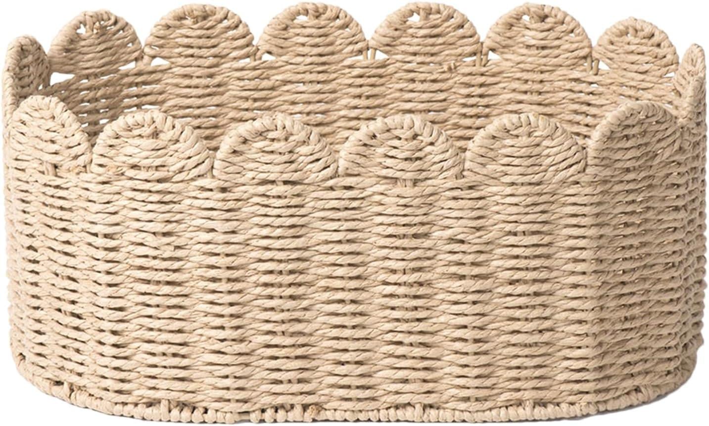 Merkloze open weave gevlochten metalen opbergmanden voor volwassenen