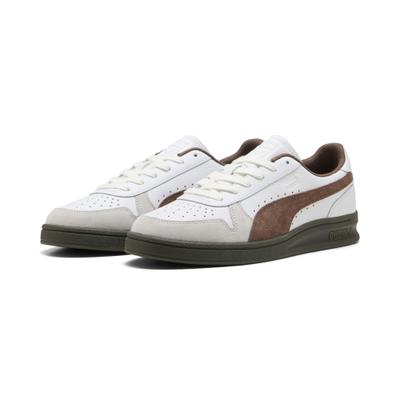 Sneaker PUMA "INDOOR", Damen, Gr. 41, puma weiß, flat bronze, Leder, mehrfarbig, Schuhe Sneaker