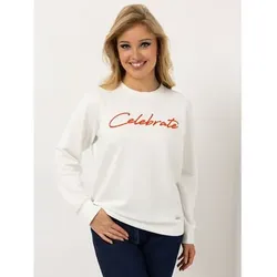 AMINATI® Sweatshirt, 1/1-Arm Rundhalsausschnitt Flockdruck hüftumspielend