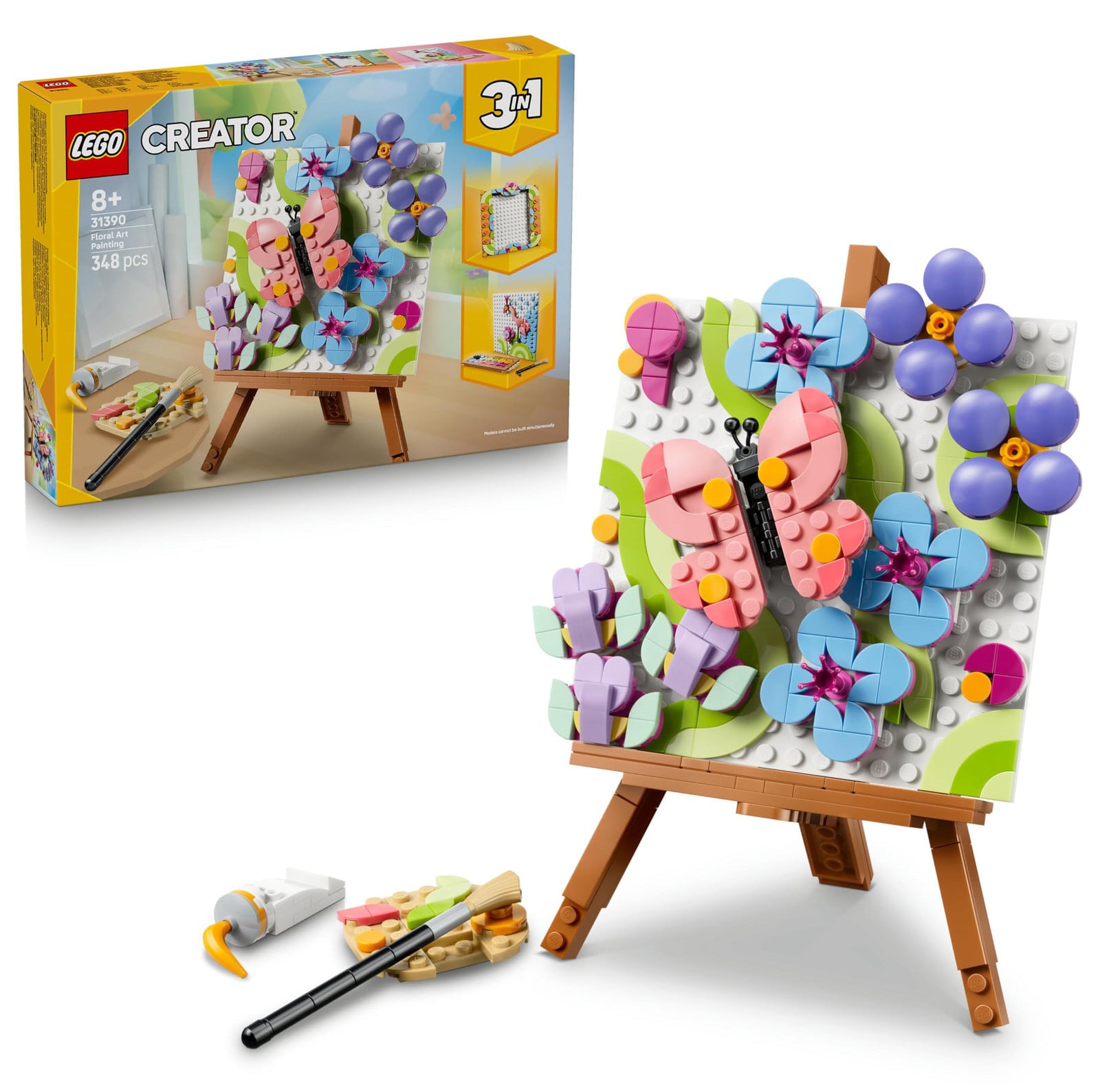 Lego Decoratief schilderij met bloemenkunst