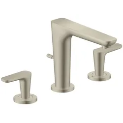 Hansgrohe 3-Loch WTA 125 Axor Citterio C mit Zugstangen Cubic cut brushed nickel, 49061820 49061820