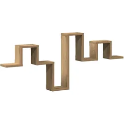 vidaXL Wandregal Eiche handwerklich 104.5 x 10 x 43 cm Holzwerkstoff