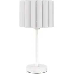 HOMCOM Tischlampe, Tischleuchte mit Wellen-Lampenschirm, E27-Fassung, exkl. Glühbirne