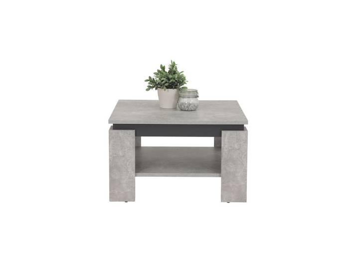 Livetastic Couchtisch, Grau, Betonoptik, quadratisch, Wange, 68x41x68 cm, Wohnzimmer, Wohnzimmertische, Couchtische