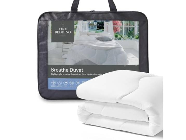 The Fine Bedding Company Atmungsaktive Bettdecke, 9 + 4,5 Tog, ganzjährig, kühlend und feuchtigkeitsableitend, Temperaturkontrolle, maschinenwaschbar, Einzelbett