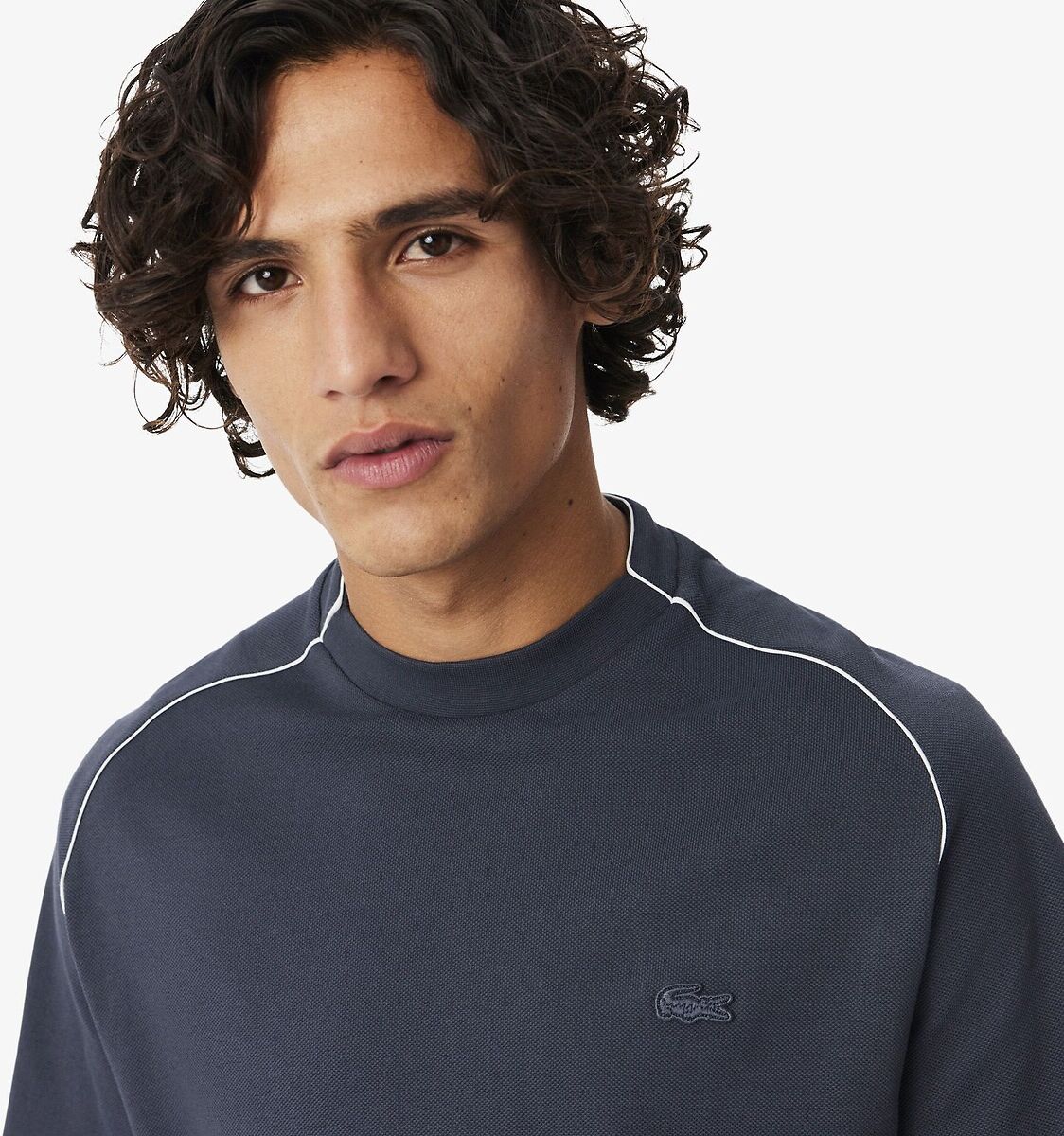 LACOSTE T-shirt classic fit en piqué avec liseré contrastant