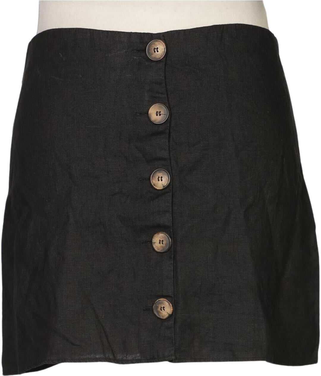 Reformation Damen Rock, Schwarz, Gr. L (US 10), Leinen - Second Hand