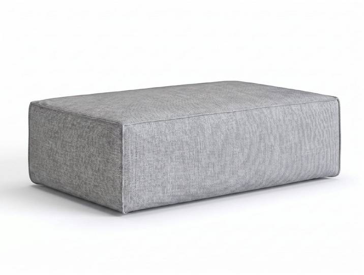 JVmoebel Hocker Grauer gepolsterter Hocker rechteckig Ottomane Polstermöbel, Made in Europa