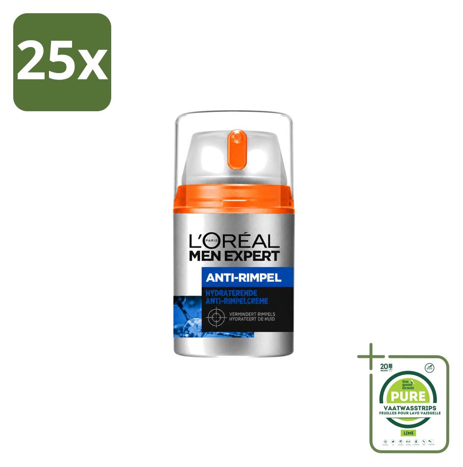 25 x L'Oréal Paris Men Expert Anti-Falten Tagescreme - 50 ml - Großpackung - 25 Stücke