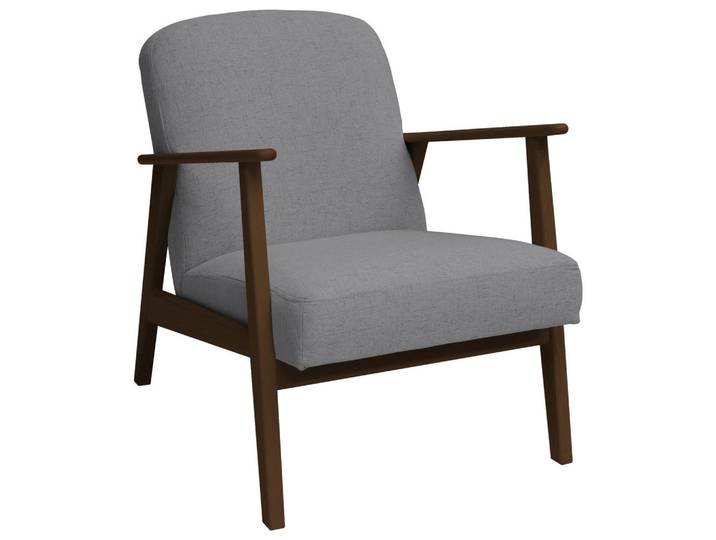 Livetastic Sessel, Grau, Dunkelbraun, Holz, Buche, massiv, 63x78x78 cm, Wohnzimmer, Sessel, Sonstige Sessel