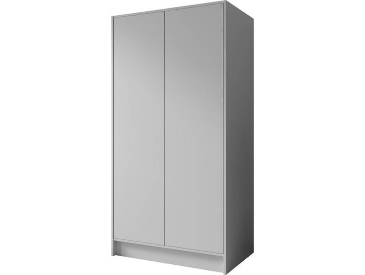 KLEIDERSCHRANK Mono Grifflos im Skandi-Stil, Weiß 102/200/51 cm
