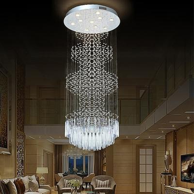 Kristall Kronleuchter Kristall Deckenleuchte moderner Luxus für Treppen Treppenlichter Luxushotel Villa Eitelkeit Schlafzimmer Hängelampe Deckenpendelleuchten