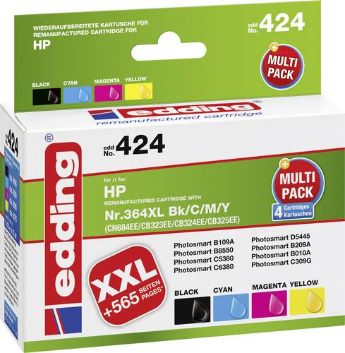 Tintenpatronen Multipack 4 kompatibel mit HP 364XL schwarz + color