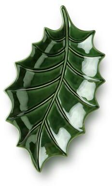 "Certified International Festive Blooms 3-D Holly Platter 18in - 18"" L x 10.25"" W x 2"" H"