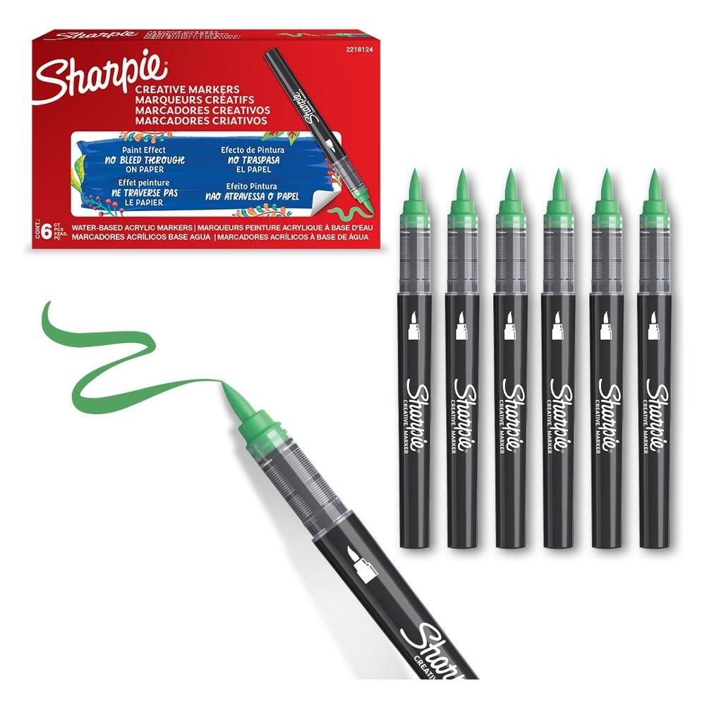 Sharpie Kreativmarker Pinselspitze Acryl emeraldgrün (1x) (2218124)