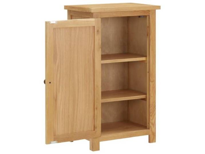 PUGYNBK Sideboard aus massivem Eichenholz, 45 x 32 x 85 cm, mit 3 Ausführung, Schutztür, obere Oberfläche zur Dekoration, Wandbefestigung inklusive, geeignet für Küche oder Wohnzimmer