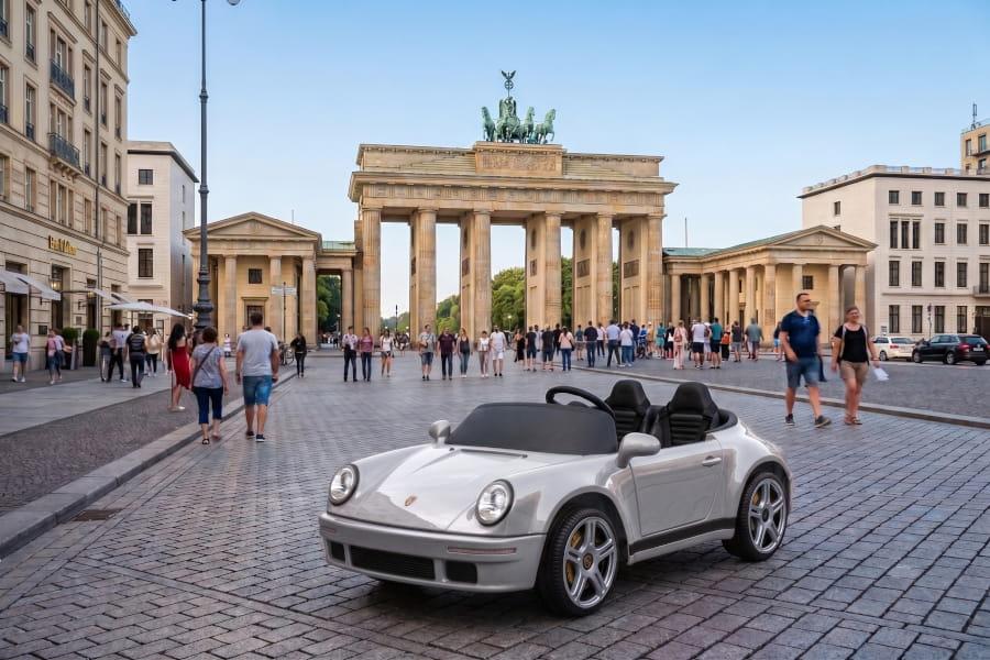 Kinder Elektroauto "Porsche Ruf" - lizenziert - 24V8A - Brushless - 2 Sitzer- 2,4Ghz + MP3 + Leder + EVA Lackiert
