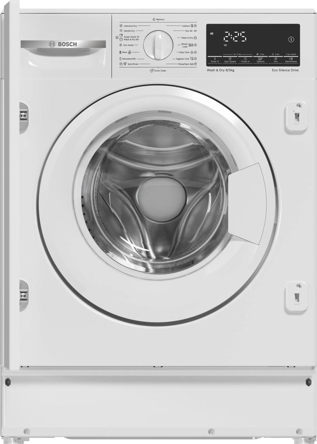 Bosch Serie 6 WKD28490EU, Frontlader, Integriert, Weiß, Links, Weiß, Transparent, Drehregler, Berührung