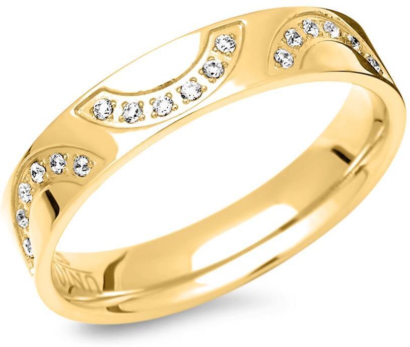 Unique Vergoldeter Edelstahl Ring mit 18 Steinen gold
