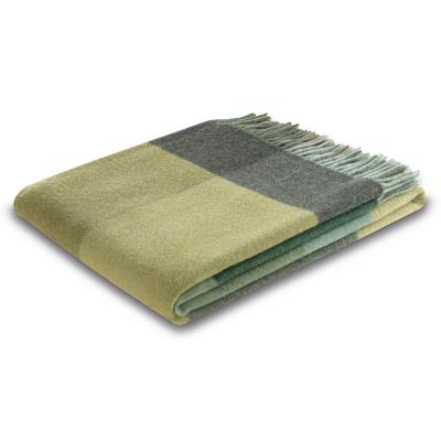 Plaid BIEDERLACK "Soft Impression", grün, B:130cm L:170cm, Kaschmir, Wolle, Wohndecken, im klassischen Karodesign