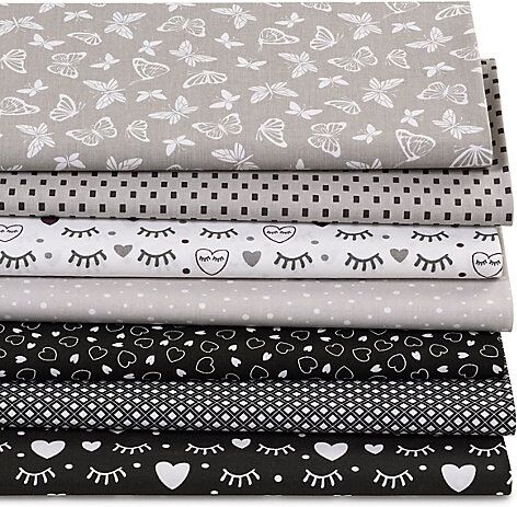 Patchwork-Überraschungspaket "Grautöne", je nach Anfall
