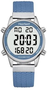 Perfect Picks Market Hearkent Pedometer Watch Digital Step Counter Watch With Calorie & Mileage Tracker For Walking blue