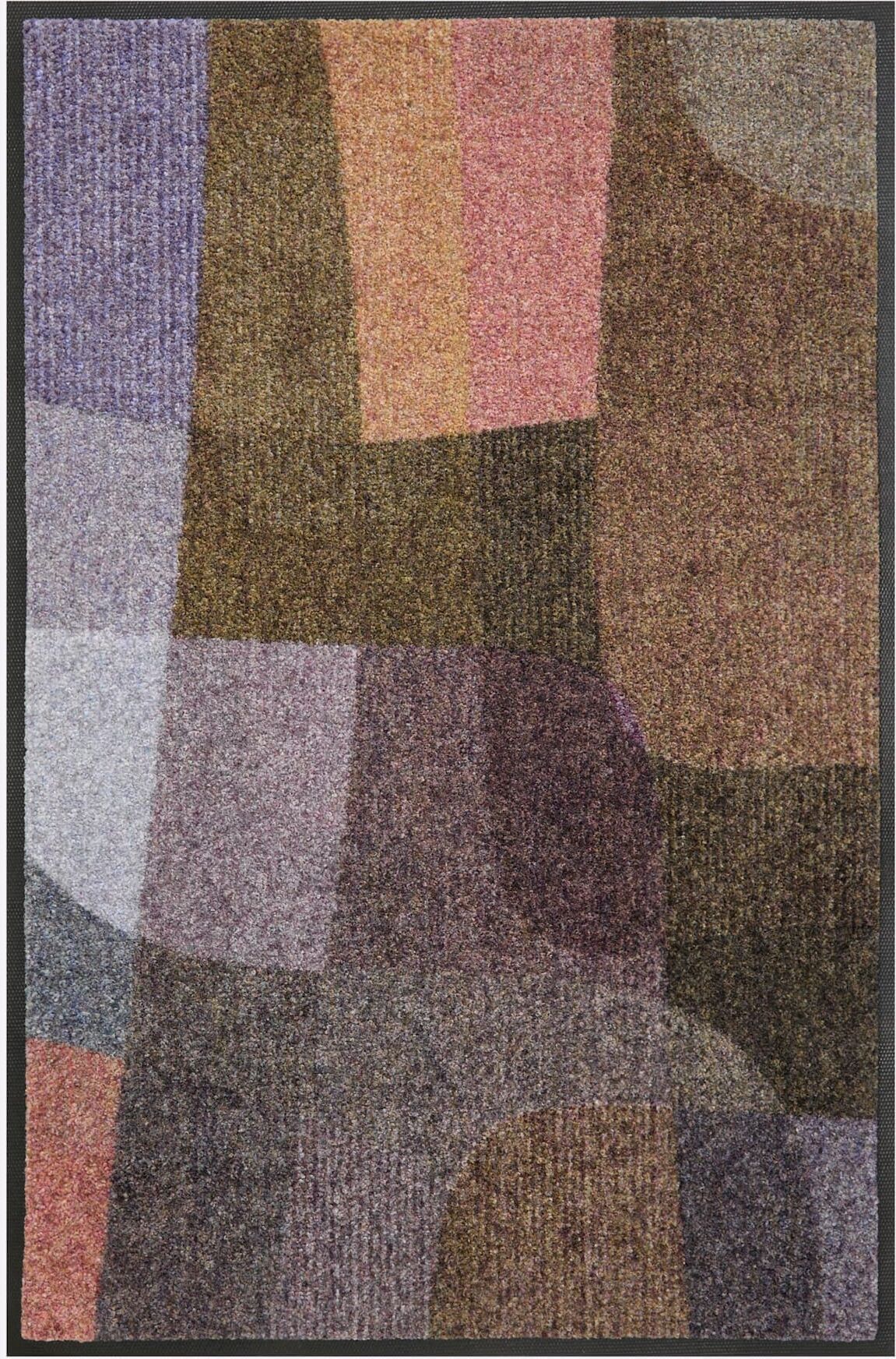 Fußmatte Gr. 3, lila (beige, violett, bedruckt), B:60cm H:7mm L:180cm, Kunstfaser, Polyamid, Teppiche, Fußmatte