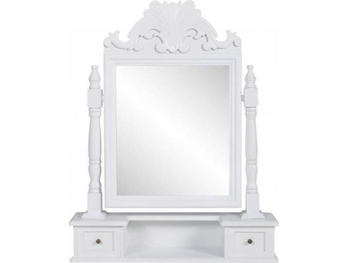 Coiffeuse avec miroir pivotant rectangulaire MDF