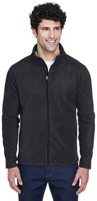 CORE365 88190T Men's Tall Journey Fleece Jacket in Heather Charcoal size 3XLT   Polyester