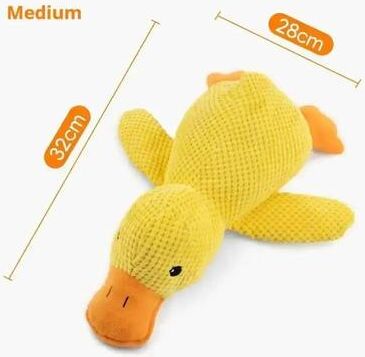 Inspired Living Calming Duck Plush Squeaky Dog Chew Toy medium Duck