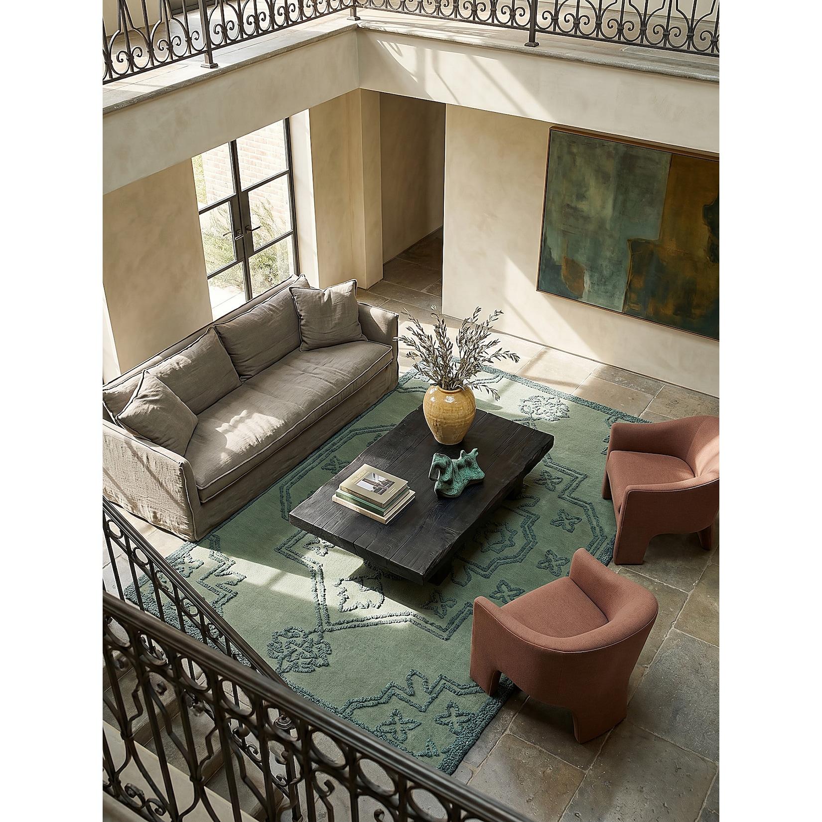 Wollteppich Kurzflor Entenei-Blau 200 x 290 cm - TINGIR Kadima