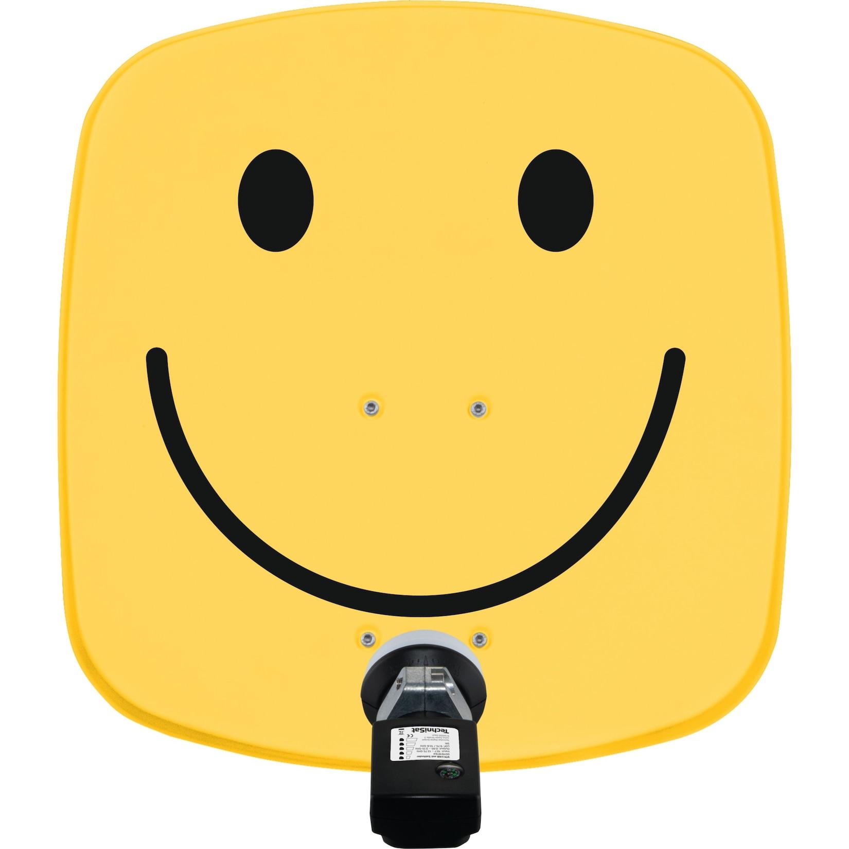 TechniSat DIGIDISH 45 Sat-Schüssel mit V/H-LNB & Satfinder, 1 TN gelb mit smiley