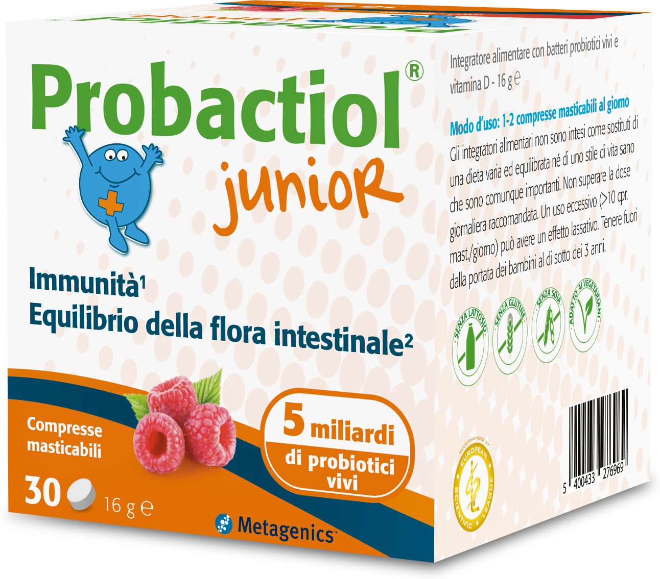 METAGENICS BELGIUM bvba Probactiol Junior, 30 Compresse