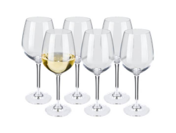 SILVERCREST® Lot de 6 verres à vin blanc